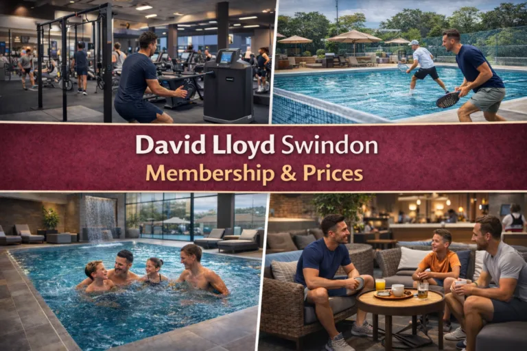 people are enjoying swimmin g, lunch and gym at david lloyd swindon