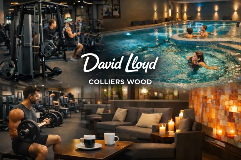 people are enjoying swimming and gym facilities at david lloyd colliers wood
